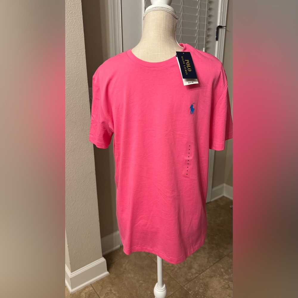 Polo by Ralph Lauren Men's Pink Casual T-Shirt. Medium. 100% Cotton. NWT.